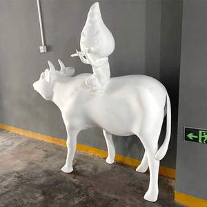 Figura de Animal, Escultura de Resina, Estilo de Dibujos Animados, para Montar en el Suelo Exterior, Hecha a Mano, Artística, Paquete Individual - Product Image 2