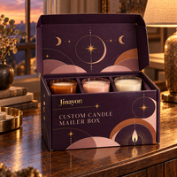 Boîte d'expédition pour bougies en carton ondulé E Flute, personnalisée, brillante, pour emballage cadeau