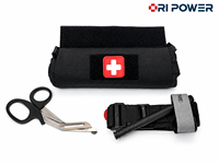 Pochette médicale en nylon ORI-POWER avec logo personnalisé, compatible MOLLE, trousse de traumatologie compacte d'urgence avec garrot et ciseaux
