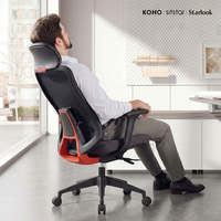 Chaise de bureau en maille de qualité commerciale, testée BIFMA EN1335, chaise ergonomique pour une utilisation quotidienne répétée et une fiabilité à long terme