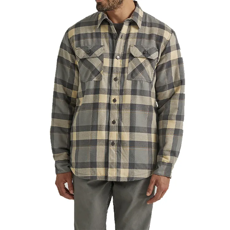 Factory Direct Sale Mens Stylish Winter Plaid Flannel Shirts Custom For Men
