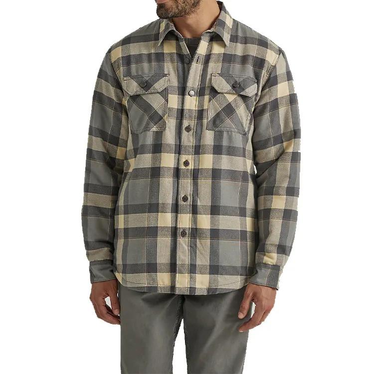 Nhà Máy Bán Hàng Trực Tiếp Mens Phong Cách Mùa Đông Sọc Flannel Áo Sơ Mi Tùy Chỉnh Cho Nam Giới