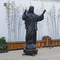 Statue grandeur nature de Jésus-Christ Décoration d'église Sculpture religieuse catholique Statue de Jésus en bronze
