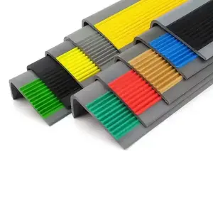 Environmentally friendly L shape Anti Slip PVC Rubber Strip Stair Nosing for Stair Edge Protection