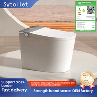 WC intelligent moderne à poser au sol avec bidet électrique et télécommande