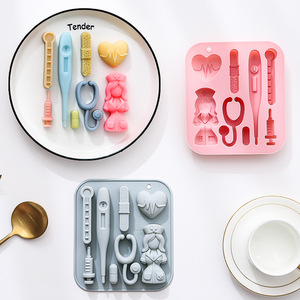 8-Cavity Nurses' Day Nonstick Silicone <b>Cake</b> <b>Molds</b> Food-Grade Reusable Cute Silicone Magnetic Chocolate, Candy & Ice DIY <b>Mold</b> - Product Image 4
