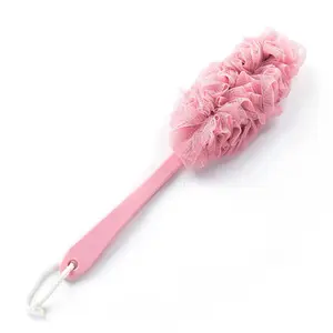 Dài Xử Lý Tắm Cơ Thể Bàn Chải Loofah Da Miếng Bọt Biển Làm Sạch Trở Lại Scrubber Tẩy Tế Bào Chết Loofah Tắm Miếng Bọt Biển Cho Cơ Thể