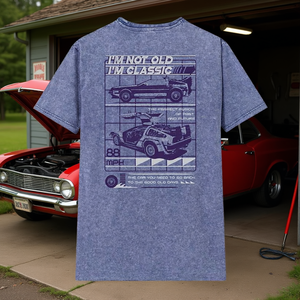 Camiseta clásica unisex para adultos, 100% algodón, diseño gráfico, estampado de coche retro - Product Image 3