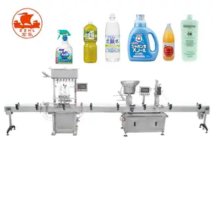 Automatic multi nozzles perfume liquid filling sealing machine line