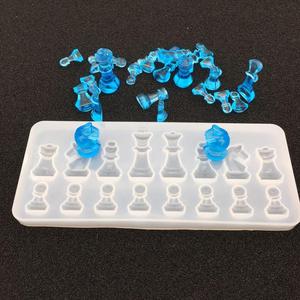 DIY Epoxy <b>Hand</b>-made Chess Silicone <b>Mold</b> Epoxy Resin <b>Molds</b> Chess Game Silicone <b>Mold</b> Jewelry - Product Image 5