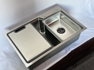 Bồn rửa nhà bếp bát đơn SUS 304 thép không gỉ mô hình 6845 & 7545a - Product Image 6