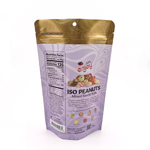 Embalaje de bolsa de pie con impresión personalizada para proteína de suero en polvo, chocolate, nueces, aperitivos, gomitas con superficie en relieve para alimentos para mascotas - Product Image 5