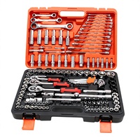 Jeu de clés à cliquet à manche droit 24 dents avec manchon en caoutchouc, outils professionnels pour la réparation automobile, boîte à outils