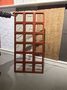 Mur de fond en briques creuses légères en granit artificiel PU à double face à neuf grilles moderne, design de modèle 3D - Product Image 5