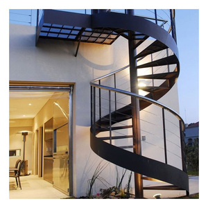 Escadas Espirais de Aço Inoxidável para Terraço Externo Residencial, Escadas Espirais Externas de Alta Qualidade para Reformas Residenciais - Product Image 1