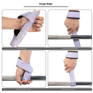 Correas de Muñeca para Levantamiento de Pesas, Antideslizantes, Autoblocantes, para Gimnasio, Asistencia en Levantamiento de Pesas, Barra de Dominadas, Entrenamiento de Fuerza - Product Image 4