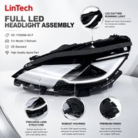 Ensemble de phare avant gauche standard LinTech OE 1760888 00 F compatible avec Tesla Model 3 Refresh
