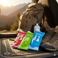 Sac à urine liquide jetable unisexe de 700 cc/800 cc/900 cc avec fermeture éclair supérieure, matériau PE durable pour les voyages en plein air, utilisation en cas d'urgence