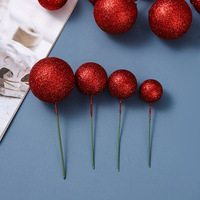 2023 nouveau gros fête Festival Cupcake gâteau décoration fournitures Offre Spéciale paillettes Faux 2 2.5 3 4 cm boules gâteau Topper