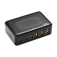 Pengisi Daya Meja Multi-port USB-A/USB-C 100W PD Pengisian Cepat Terlaris Lintas Negara untuk / Ponsel Tablet