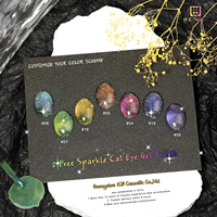 Formule hypoallergénique directe d'usine, 2 sans : Gel Polish Cat Eye Scintillant avec Effet Galaxie Magique Coloré pour Kit Salon Haut de Gamme
