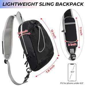 Sac bandoulière unisexe imperméable 3L pour bouteille d'eau, sac de poitrine léger et personnalisé à séchage rapide avec poche à cordon pour bouteille - Product Image 2