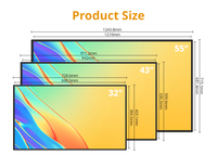 Letine - Pantalla Digital LCD Táctil 4K de 32 Pulgadas (49/55/65/75 Pulgadas) para Montaje en Pared, para Publicidad en Ascensores, con Sistema Android Cloud CMS