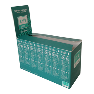 OEM Thiết Kế In Ấn Giấy Các Tông Hộp Carton Tear Away Hộp Hiển Thị Màu Xanh Với Tự Động Khóa Dưới Cùng - Product Image 2