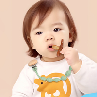 Attache-sucette en silicone avec design monobloc, chaîne de sucette pour bébé, clips pour garçons et filles, clips pour sucette, sucette pour bébé