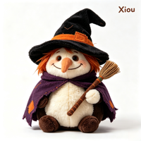 Jouets en peluche d'Halloween avec figurines personnalisables, poupées sorcières pour la décoration de bureau, cadeaux d'entreprise.