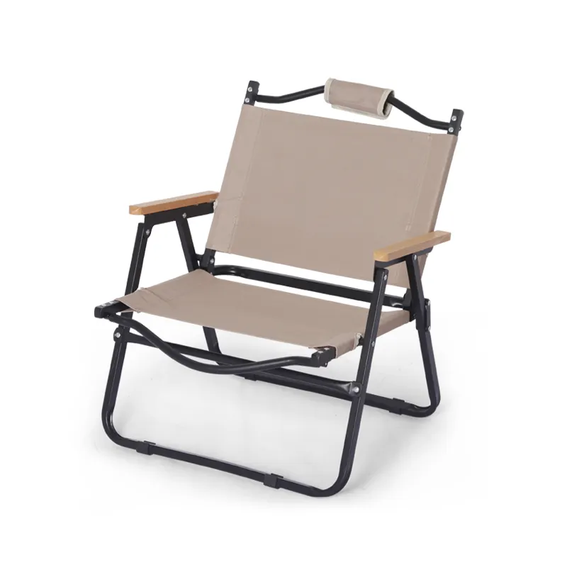2023 Vente chaude 600D Tissu Oxford Tissu Imperméabilisant Chaise de camping pliante en métal robuste