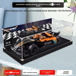 Vitrina de acrílico con superficie cepillada, estantes de exhibición a prueba de polvo para <span class=keywords><strong>McLaren</strong></span> Formula E Racing Car y para almacenamiento de figuras del conjunto 42169 - Product Image 3