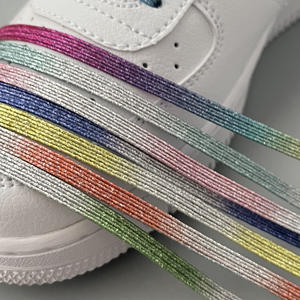 Elastische Schnürsenkel ohne Krawatten Schnürsenkel Flat <span class=keywords><strong>Gold</strong></span> Glitter Gummibänder Kapsel Lock Schnürsenkel für Erwachsene Kids Sneaker - Product Image 3