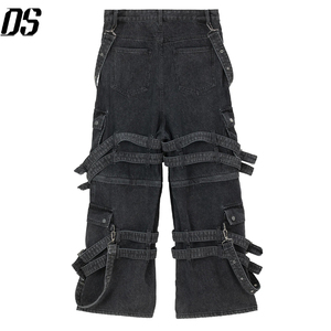 Jeans en denim pour hommes en gros, jeans cargo noirs de haute qualité, mode pour hommes, fabricant de pantalons, jeans en denim - Product Image 2