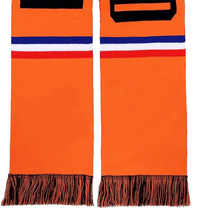 Écharpe en acrylique tricotée jacquard avec logo personnalisé de football, design nouveau, légère et chaude, pour femmes et hommes fans, idéale pour l'hiver - Product Image 4