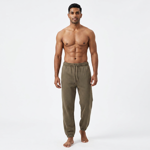 Nouveau pantalon de survêtement pour homme 360 GSM, marque tendance, 100% coton, sergé épaissi, taille mi-haute, pantalon décontracté chaud pour l'automne et l'hiver - Product Image 1
