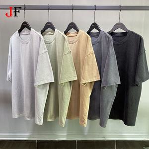 เสื้อยืดคอตตอนแท้ 100% คุณภาพสูง พิมพ์โลโก้ตามสั่ง น้ำหนัก 275 GSM ทรงโอเวอร์ไซส์ สไตล์วินเทจ สำหรับผู้ชาย - Product Image 1