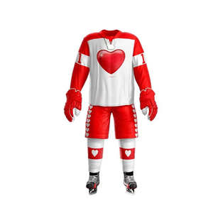 Uniforme de hockey sur glace pour hommes avec sublimation personnalisée Maillots et shorts de l'équipe 100 polyester respirant Logos de couleurs personnalisées - Product Image 4