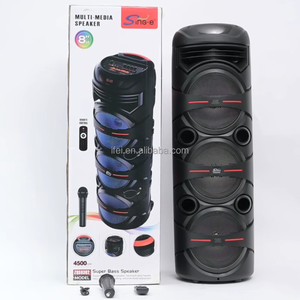 Loa Bass Three 8 inch mới nhất, âm thanh nổi TWS lớn IFeiGift 8302 với đèn LED đẹp mắt, điều khiển từ xa, micro không dây - Product Image 6