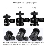 Kepala Tripod Mini Aluminium Alloy Heavy Duty 360 Derajat untuk Pemotretan Kamera, Pemasangan Langsung