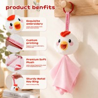 Fabricant de porte-clés en peluche personnalisés, animaux en peluche mignons de dessin animé, poupées en tissu avec lunettes, breloques de sac uniques OEM pour enfants