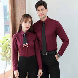 Design Same for Men and Women Custom Embroidery LOGO Professional Shirts Long Sleeves Teacher Cotton Banker Unisex Knitting - Product Image 2