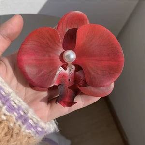 Hot Selling Artificial <strong>Floral</strong> Orchid <strong>Hair</strong> Clip Flower Hairpins Seaside Vacation <strong>Hair</strong> <strong>Accessories</strong> - Product Image 5