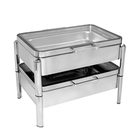Ensembles de chauffe-plats de luxe professionnels 9L, taille standard, empilables, en acier inoxydable 201, avec contrôle de température