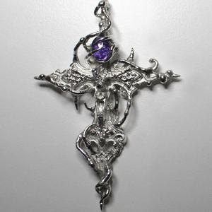 Colgante de cristal de piedra lunar de estaño popular 2026, colgante de alabastro con púas estilo punk, joyería de moda para chicas y chicos, venta al por mayor - Product Image 4