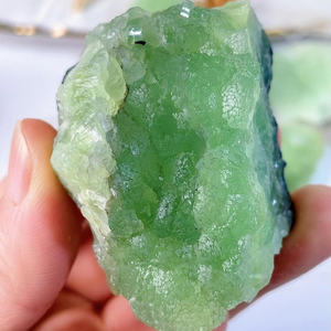 Piedras Curativas de Prehnita Verde Natural al por Mayor, Especímenes Minerales, Cristales Antiguos para Decoración - Product Image 2