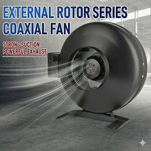 Ventilador circular pequeno de rotor externo KTO - alta capacidade de sucção - ventilador de exaustão centrífugo coaxial - Product Image 1