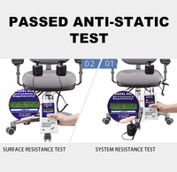 Chaises de laboratoire modernes réglables antistatiques avec dossier en fer, tissu ESD, réglage en hauteur et rotation pour entrepôt, école, hôpital