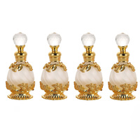 Botol kaca parfum kristal Mini 15ML desain mewah kustom Timur Tengah Dubai indah botol hadiah kosong bunga
