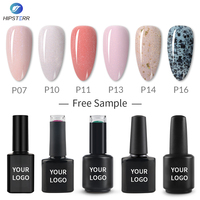 Produits de vernis à ongles en gel UV professionnel à marque privée, haute qualité, sans HEMA et sans TPO, base coat caoutchouc nude pailleté